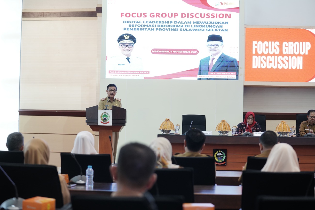 FGD Digital Leadership, Sekda Sulsel: Manfaatkan Teknologi untuk Tingkatkan Kinerja dan Efektivitas Birokrasi
