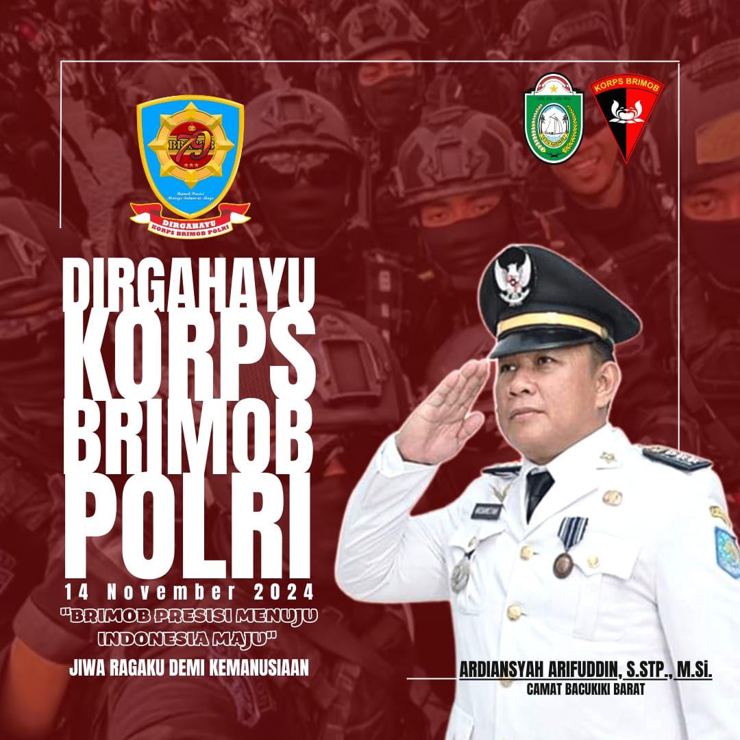 Kecamatan Bacukiki Barat Ucapkan Dirgahayu Korps Brimob Polri