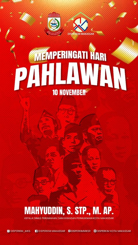 Disperkim Makassar Ucapkan Memperingati Hari Pahlawan