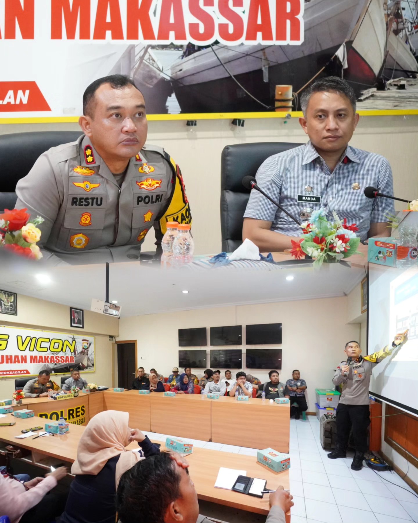 Camat Ujung Tanah Hadiri Rakor Kesiapan Pengamanan Pemungutan Suara Operasi Mantap Praja
