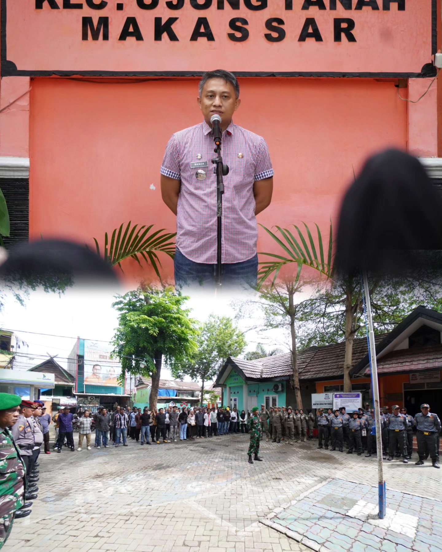 Camat Ujung Tanah Bersama Tripika Hadiri Apel Siaga Pengecekan dan Kesiapan PAM TPS