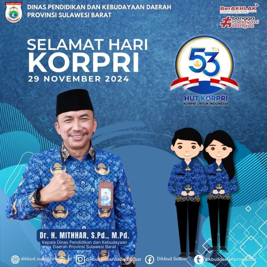 Dinas Dikbud Sulbar Ucapkan Selamat HUT Korpri ke-53 Tahun 2024