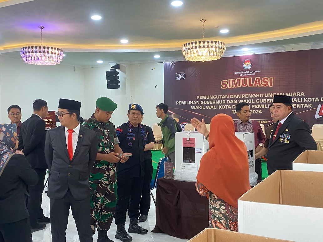 Persiapan Lebih Matang, KPU Parepare Gelar Simulasi Pemungutan dan Perhitungan Suara, Harap Pilkada Lancar dan Sukses 