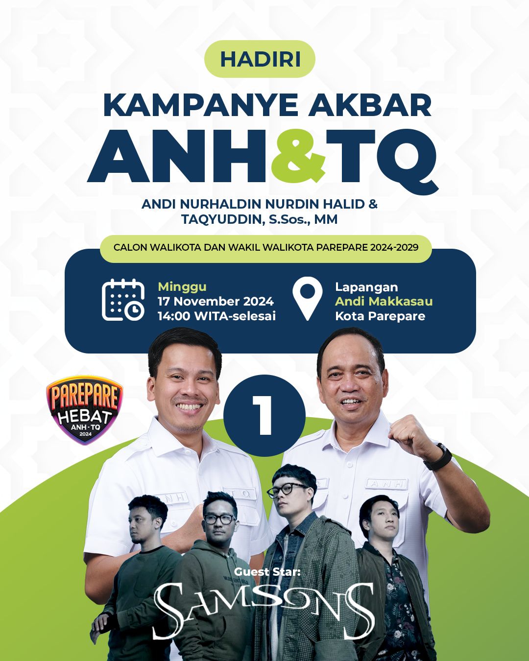 Spektakuler! Kampanye Akbar Andi Nurhaldin-Taqyuddin di Parepare Hadirkan SAMSONS dan Artis Dangdut Terkenal