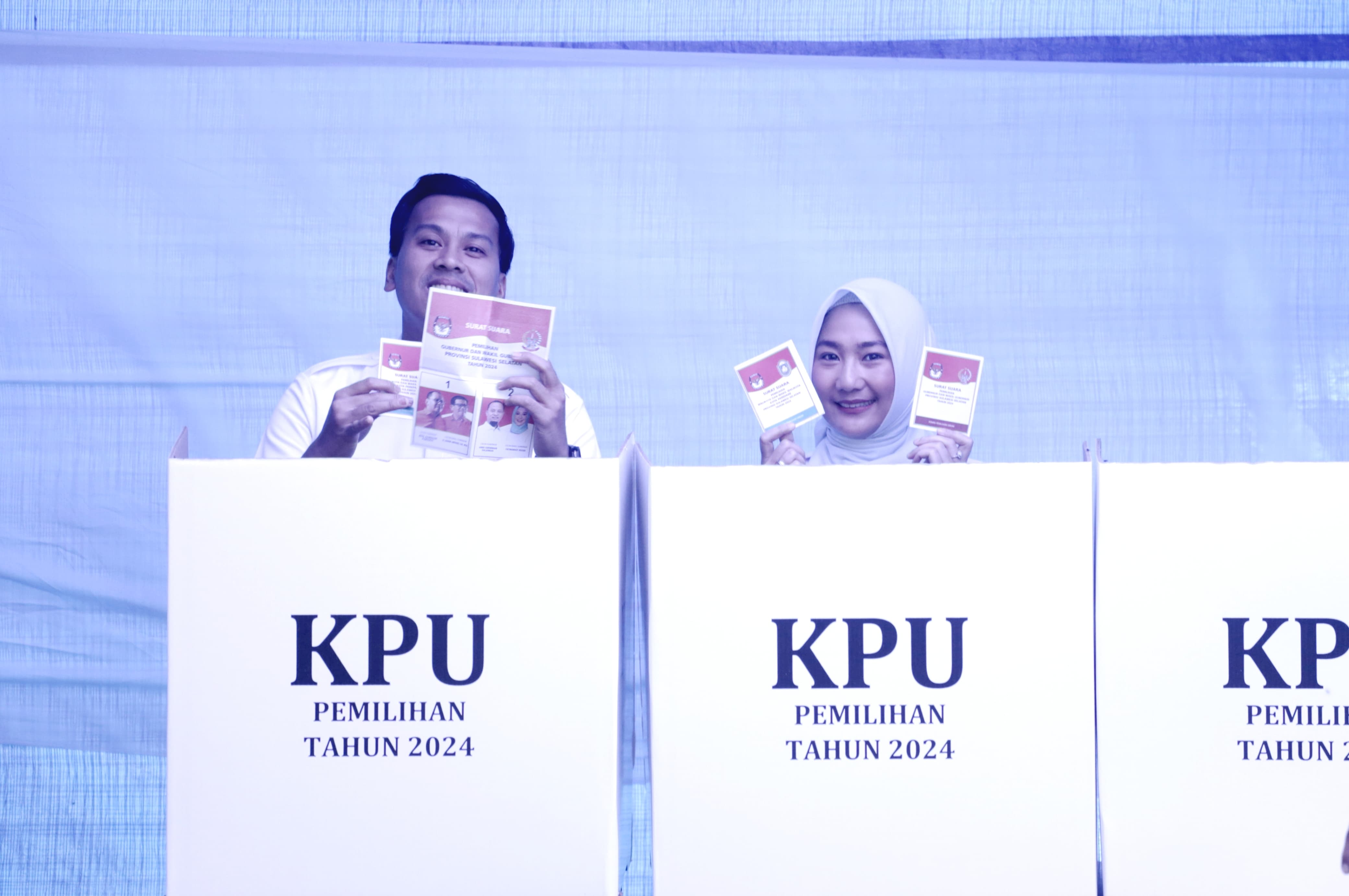 Andi Nurhaldin Nurdin Halid dan Keluarga Kompak Mencoblos di Pilkada Serentak 2024