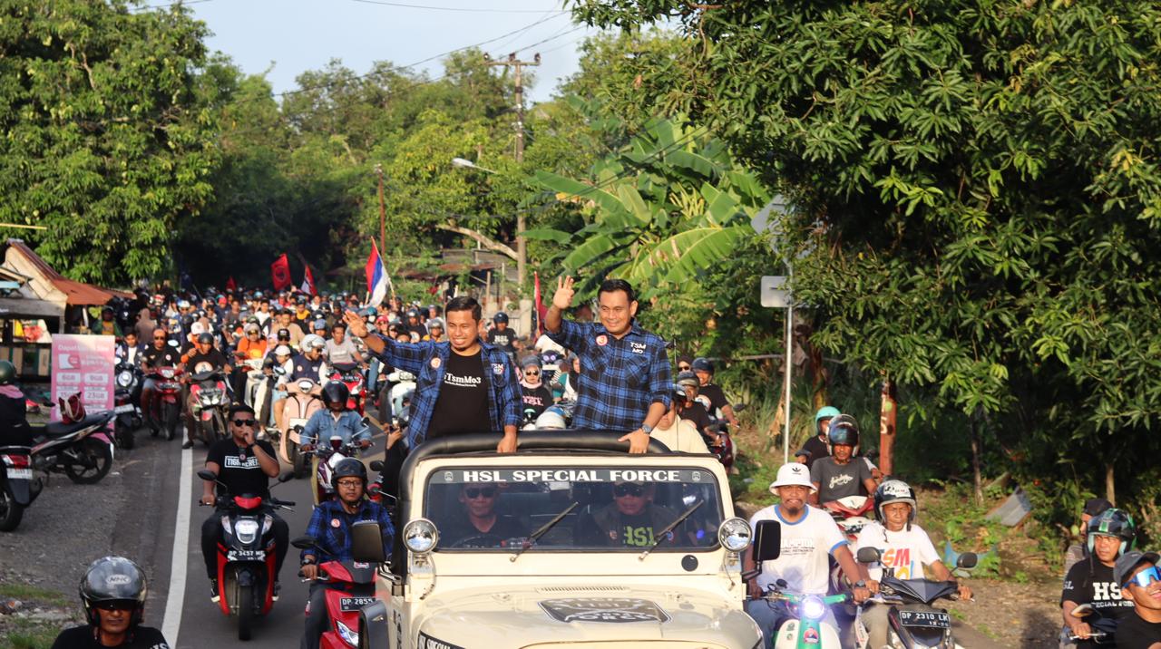 Defile Disambut Antusias, Tasming-Hermanto Serukan Ini Kemenangan Masyarakat Parepare 