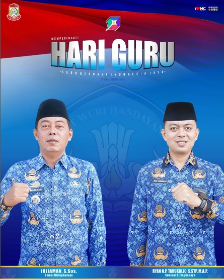 Pemerintah Kecamatan Biringkanaya Ucapkan Selamat Hari Guru Nasional Tahun 2024
