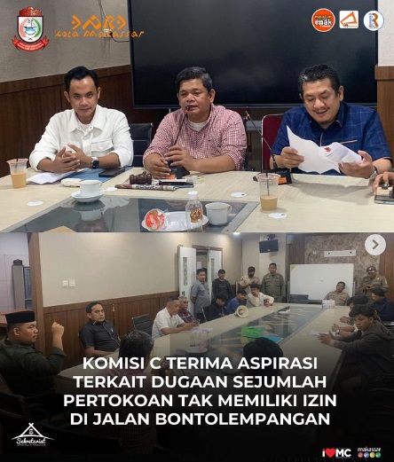 Terima Aspirasi FPR Terkait IMB dan Izin Usaha Pertokoan, Komisi C DPRD Makassar Agendakan Pertemuan dengan Seluruh Pihak 