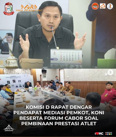 Komisi D DPRD Makassar Gelar RDP Terkait Anggaran Pembinaan Prestasi Atlet dan Cabor