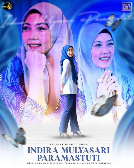 PDAM Makassar Ucapkan Selamat Ulang Tahun Dirum Indira Mulyasari