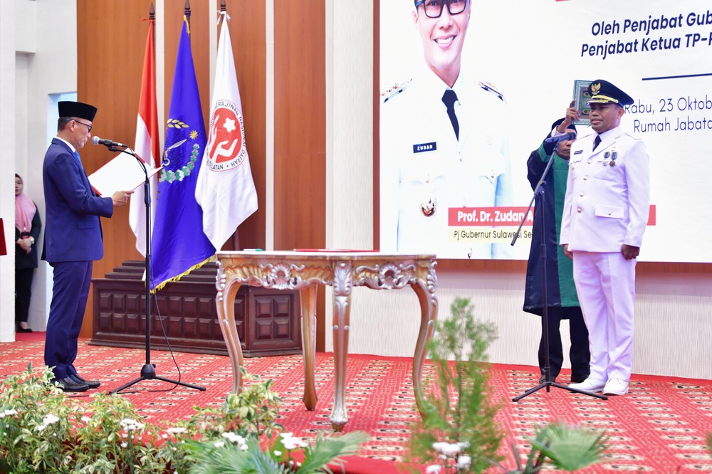 Lantik Pj Bupati Enrekang, Pj Gubernur Prof Zudan Minta Buat Masyarakat Bahagia dan Sejahtera