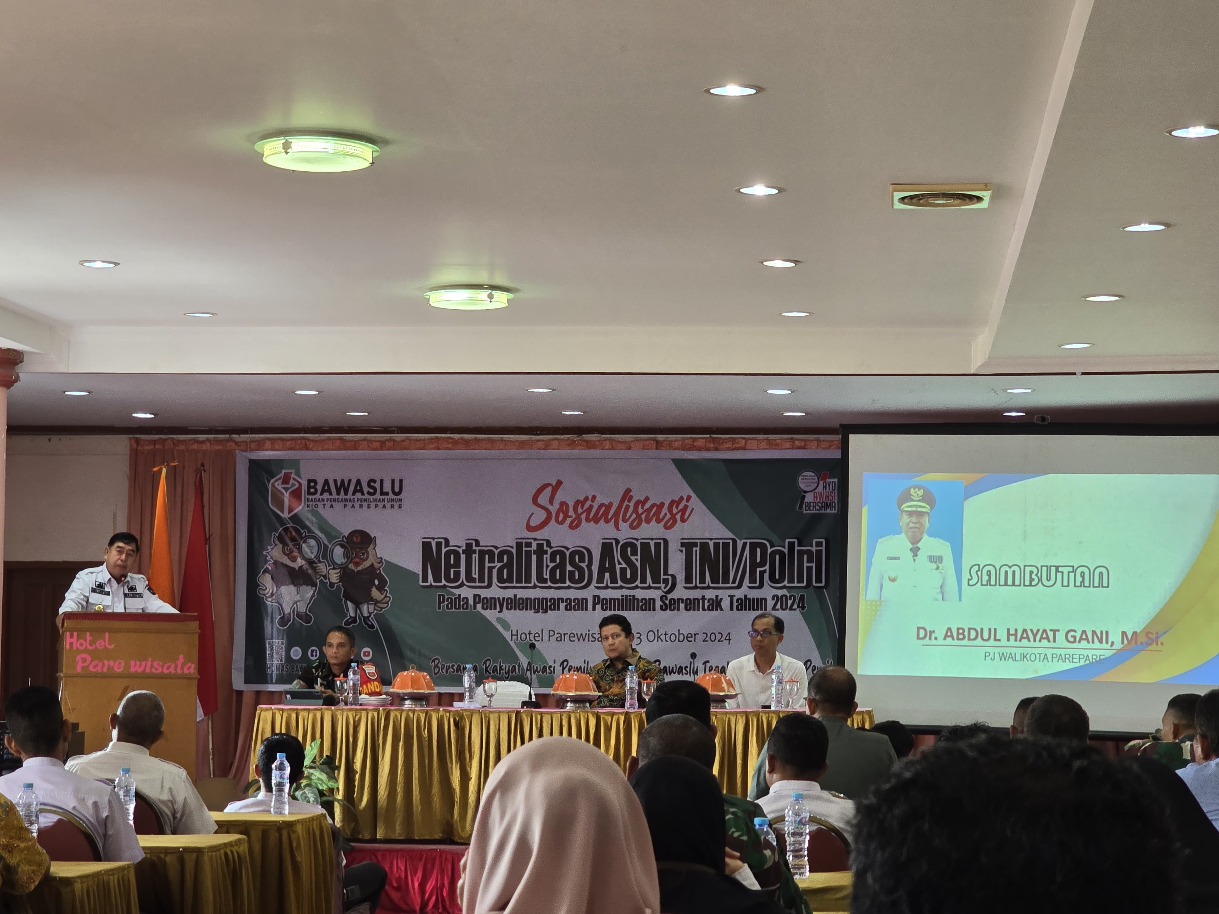 Sosialisasi Netralitas oleh Bawaslu, Pj Wali Kota Parepare Ingatkan Netralitas Napas ASN