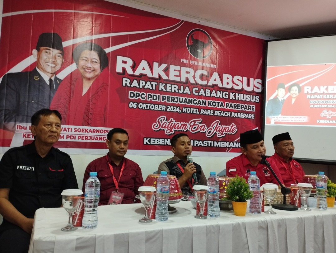 Di Rakercabsus PDIP, Tasming-Hermanto Yakinkan Siap Bawa Kemajuan dan Kesejahteraan Bagi Parepare 