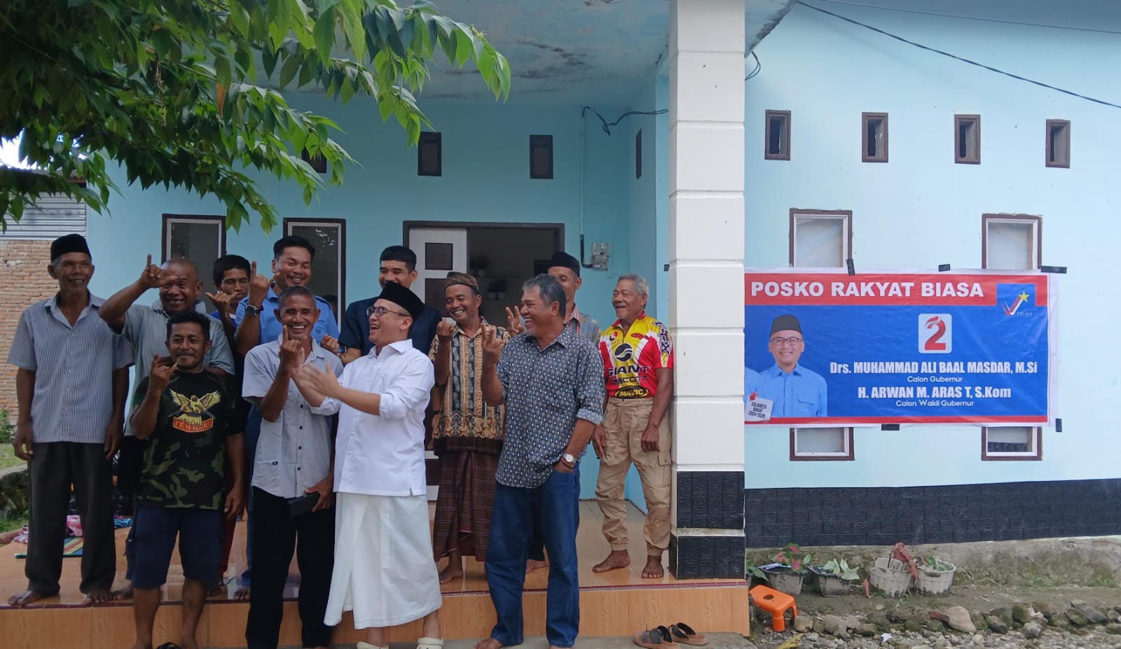 Cawagub Arwan Aras Kunjungi Posko Tim Pemenangan di Ulumanda, Gaya Komunikasinya Memikat