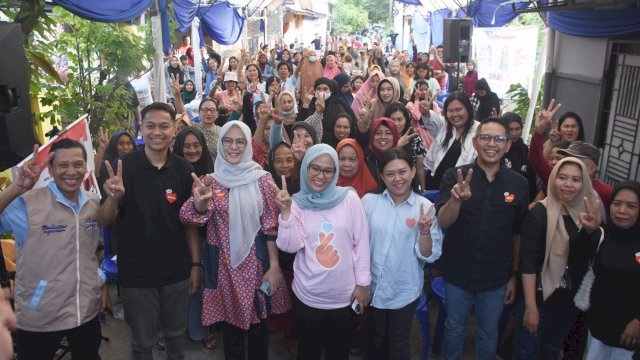 Ketua DPRD Makassar Bersama Fraksi Nasdem Dampingi Rezki Kampanye di Tamalanrea-Biringkanaya