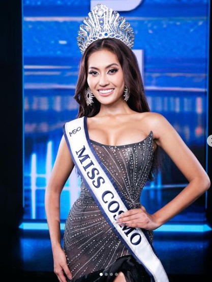 Keren! Tata Juliastrid Asal Indonesia Juara Miss Cosmo International 2024 di Vietnam