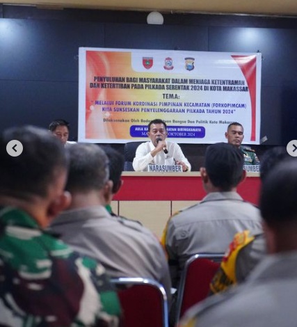 Penyuluhan Menjaga Ketentraman dan Ketertiban pada Pilkada, Camat Biringkanaya Jadi Narasumber