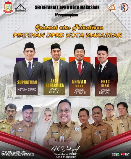 Keluarga Besar Sekretariat DPRD Makassar Ucapkan Selamat Bertugas Pimpinan Dewan