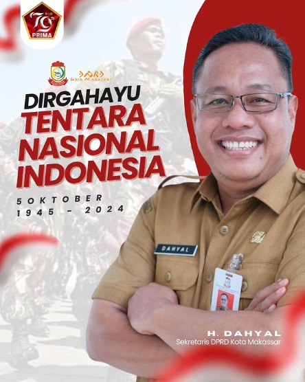 Sekretariat DPRD Makassar Ucapkan Dirgahayu HUT TNI ke-79