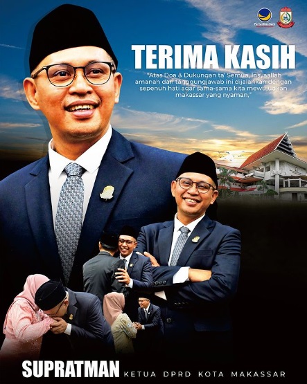 Resmi Jadi Ketua DPRD Makassar, Supratman Sampaikan Terima Kasih atas Kepercayaan Masyarakat