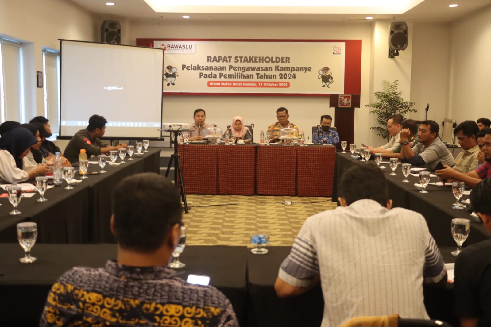 Kapolresta Mamuju Hadiri Rakor Stakeholder, Dalam Rangka Pelaksanaan Pengawasan Kampanye Pilkada 2024
