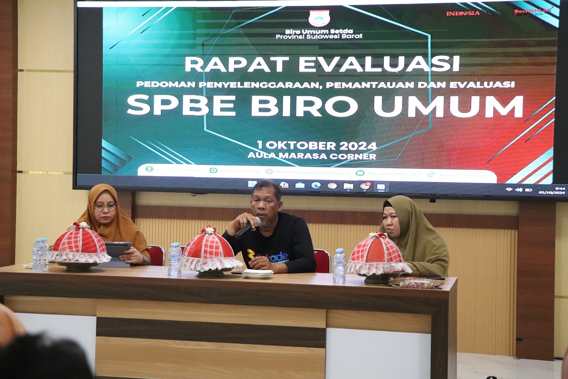 Kabiro Umum Setda Sulbar Pimpin Langsung Rapat Evaluasi SPBE