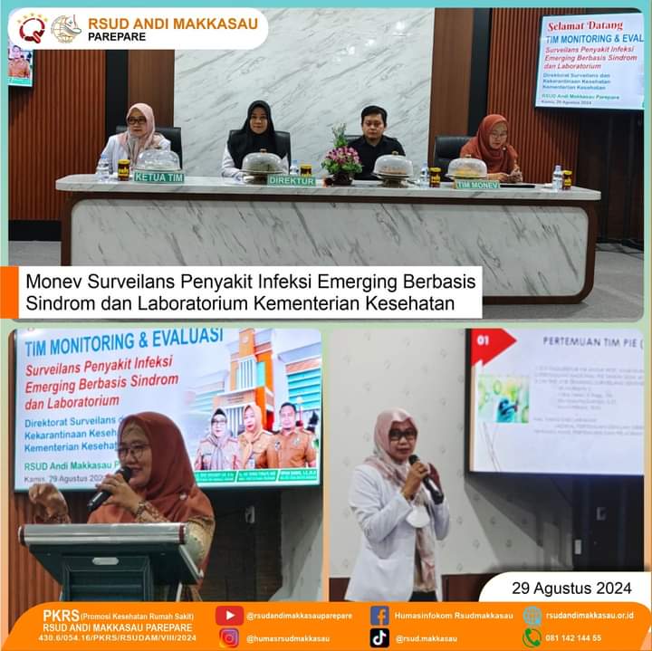 Kemenkes Lakukan Monev Surveilans Penyakit Infeksi Emerging di RSUD Andi Makkasau