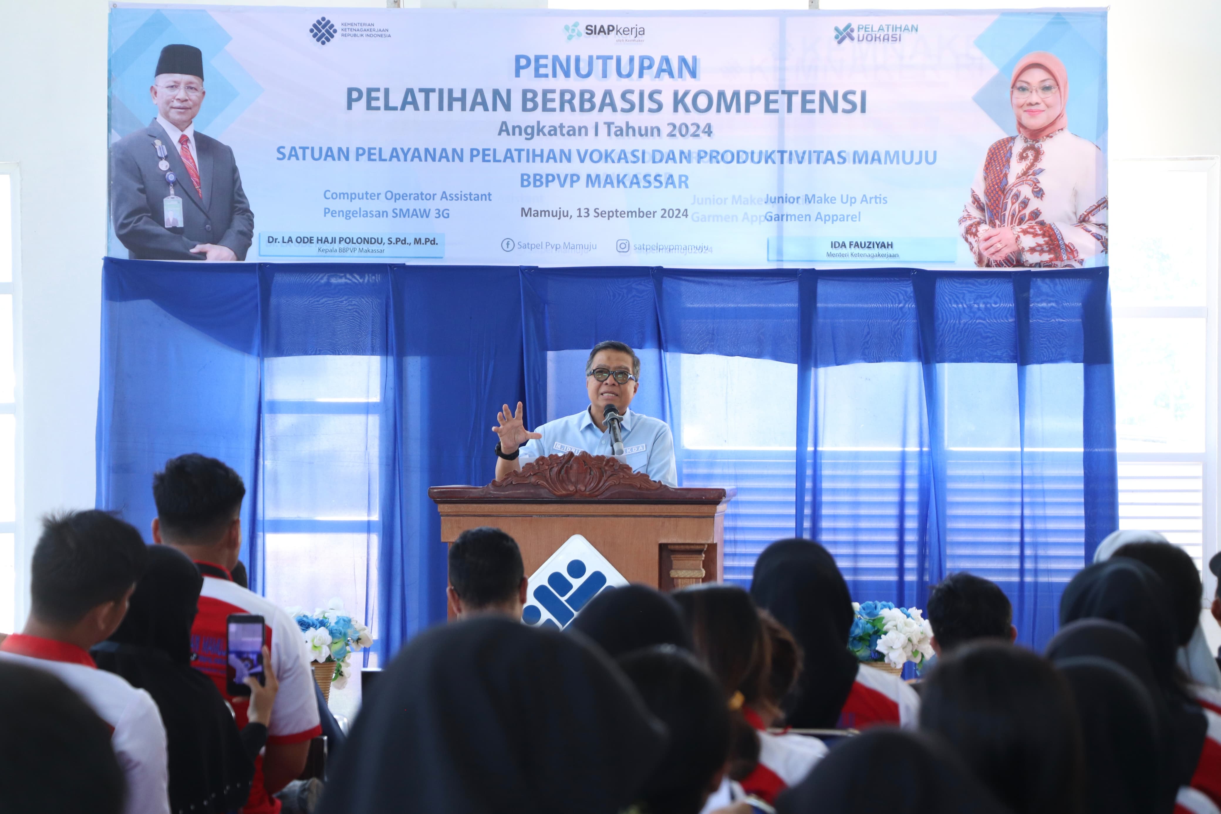 Sekprov Muhammad Idris Tutup Pelatihan Berbasis Kompetensi pada SATPEL Mamuju