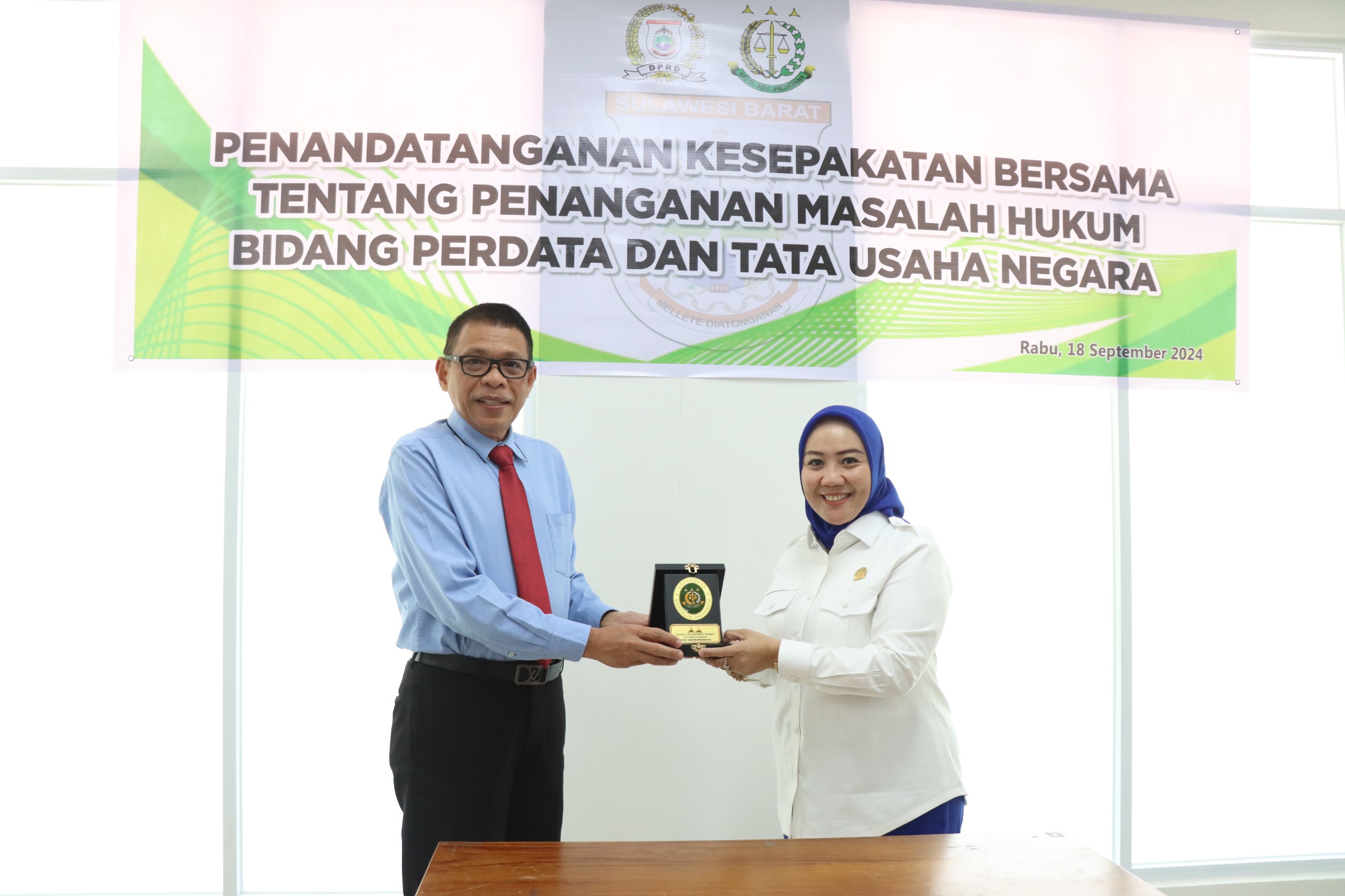 DPRD Sulbar Jalin Kerja Sama dengan Kejati, Terkait Penanganan Masalah Hukum Bidang Perdata dan TUN