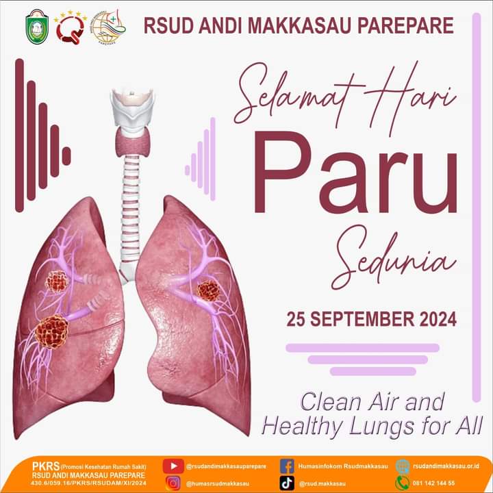 Hari Paru Sedunia, RSUD Andi Makkasau Pesankan Udara Bersih dan Paru Sehat untuk Semua 