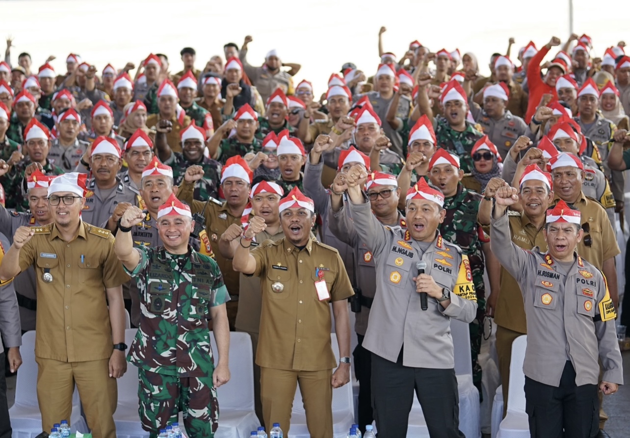 Kapolrestabes, Dandim dan Pj Sekda Makassar Beserta Camat-Lurah Komitmen Bersama Wujudkan Pilkada Damai 