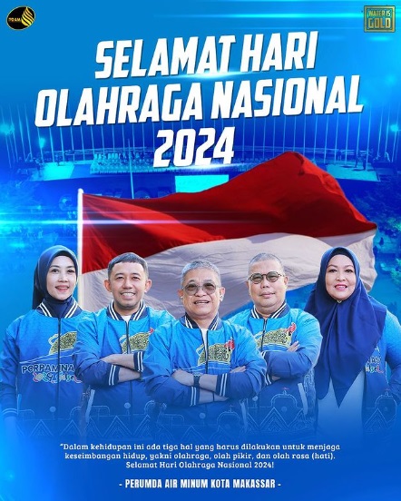 PDAM Kota Makassar Ucapkan Selamat Hari Olahraga Nasional 2024