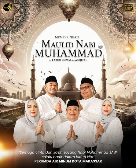 PDAM Makassar Ucapkan Selamat Merayakan Maulid Nabi Muhammad SAW