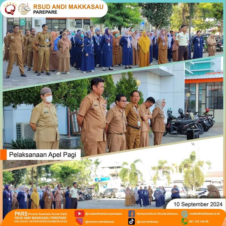 Apel Rutin Selasa Pagi, Jajaran RSUD Andi Makkasau Komitmen Jaga Netralitas di Pilkada