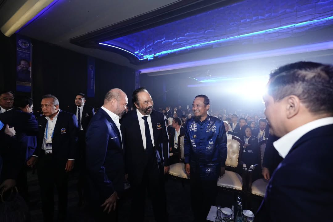 Di Hadapan Surya Paloh, Gubernur Sulsel Ucapkan Rasa Bangga Makassar Jadi Tuan Rumah Rakernas NasDem