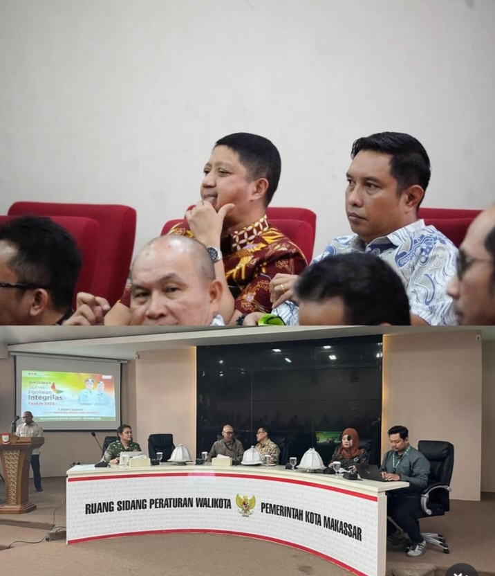 Plt Sekretaris DPRD Makassar Hadiri Rakor Evaluasi Pelaksanaan SPI 2025 Bersama Tim KPK