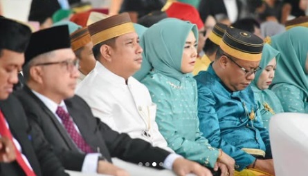 Plt Sekwan Hadiri Upacara Penurunan Bendera di Lapangan Karebosi