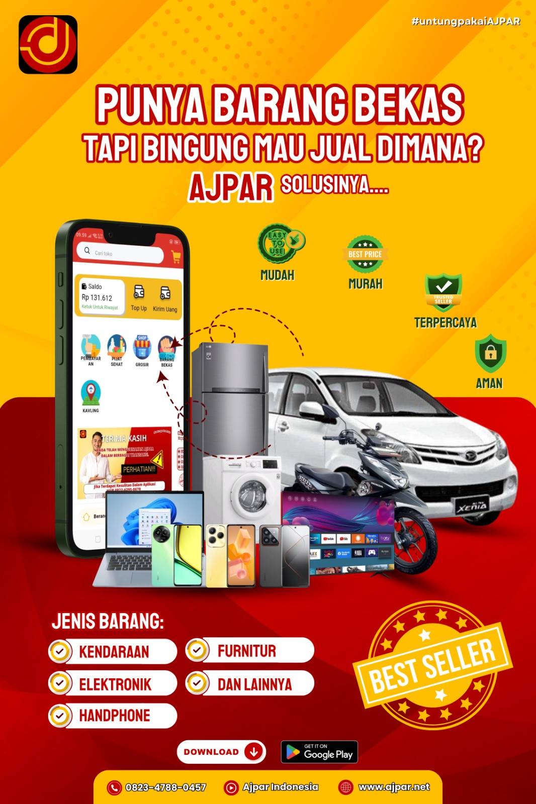 Peluang Bisnis Menjanjikan, Aplikasi AJPAR Siapkan Fitur Jual Beli dan Kerja Sama Mini ATM