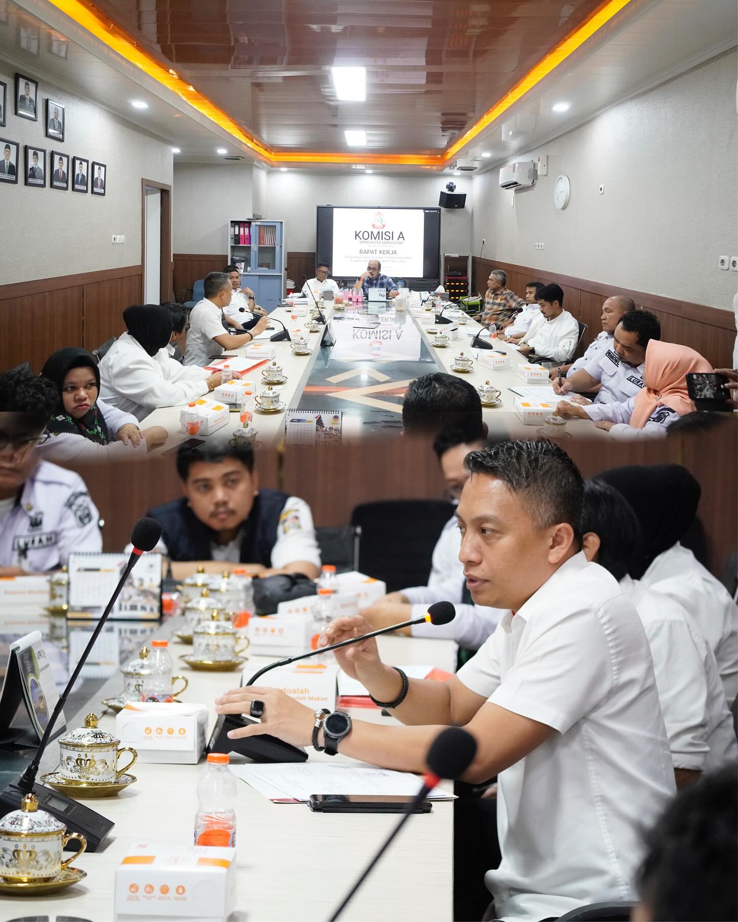 Camat Bersama Lurah se-Kecamatan Ujung Tanah Hadiri Rakor Komisi A DPRD Makassar