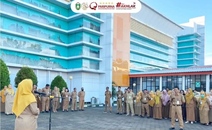 Semangat Apel Pagi Perdana Pasca Lebaran, Jajaran RSUD Andi Makkasau Komitmen Kedisiplinan dan Pelayanan Paripurna 