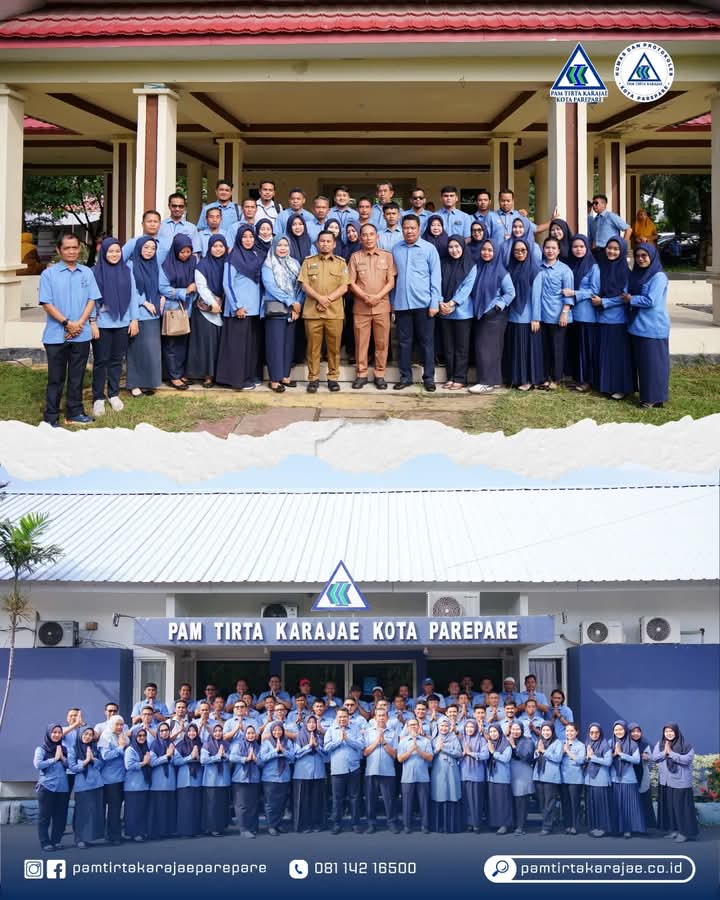 Direktur PAM Tirta Karajae Pimpin Jajaran Ikuti Apel Bersama Wali Kota Parepare, Semangat Tingkatkan Pelayanan