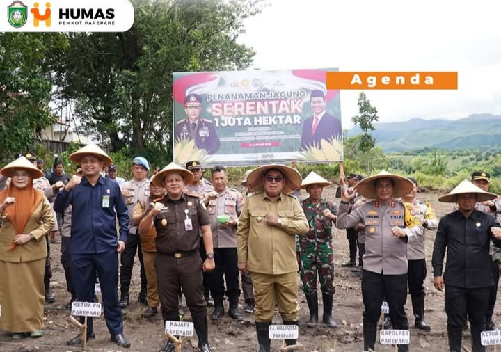 Pj Wali Kota Parepare Bersama Forkopimda Kompak Penanaman Jagung Wujudkan Swasembada Pangan