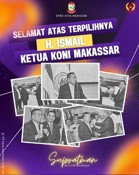 DPRD Makassar Ucapkan Selamat Atas Terpilih Legislator Ismail sebagai Ketua KONI Makassar