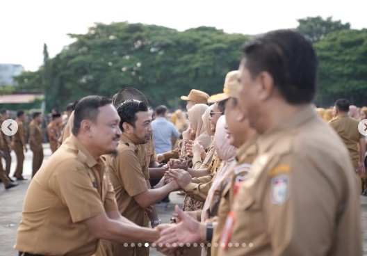 Kadis Perkim Hadiri Apel Pagi di Lapangan Karebosi yang Dipimpin Wali Kota Makassar 