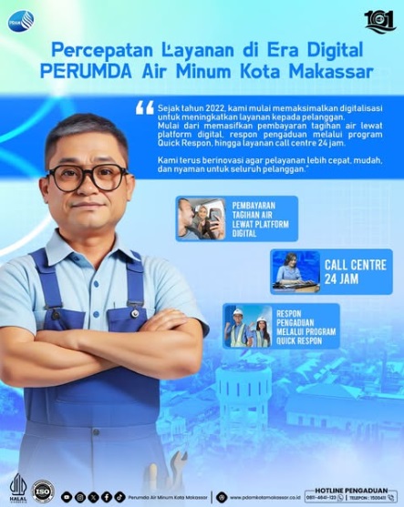 Percepatan Layanan di Era Digital Perumda Air Minum Kota Makassar