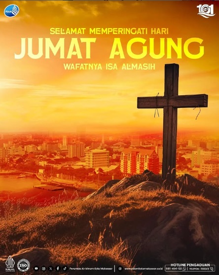 PDAM Makassar Mengucapkan Selamat Memperingati Jumat Agung Wafatnya Isa Almasih