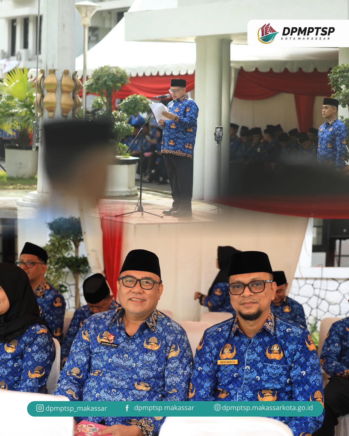 Kepala DPMPTSP Makassar Hadiri Peringatan HUT ke-54 KORPRI, Wali Kota Jadi Inspektur Upacara