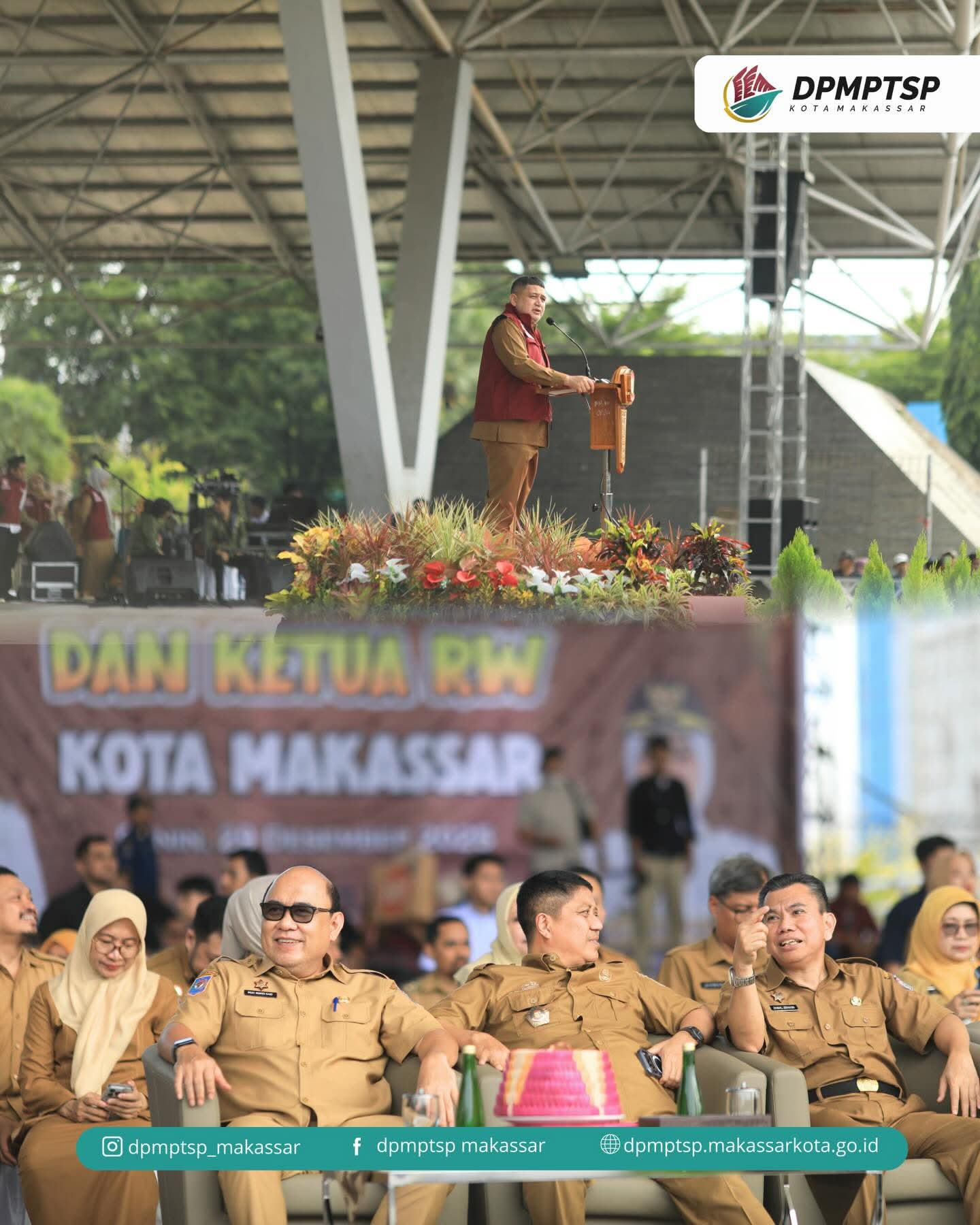 Dukung Kolaborasi Lintas Sektor, Kepala DPMPTSP Makassar Hadiri Pelantikan Ketua RT dan RW se-Makassar
