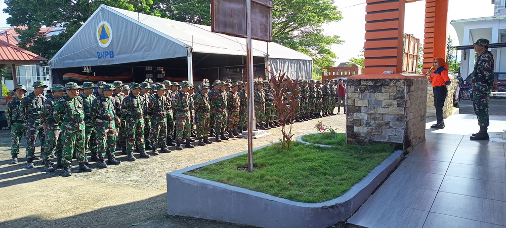 BPBD Sulbar Berikan Materi Kebencanaan, Perkenalan Peralatan dan Simulasi kepada Peserta Korem 142/Tatag