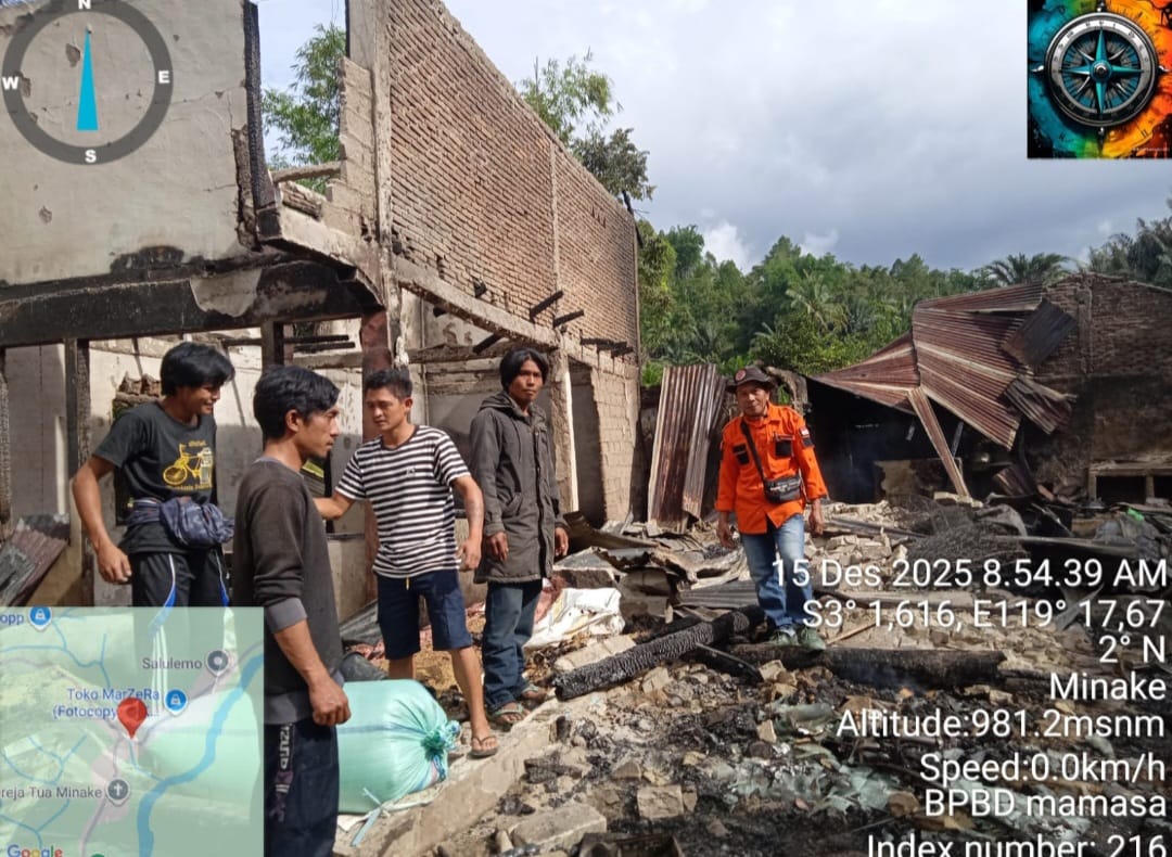 Kebakaran di Tandukkalua Mamasa, BPBD Sulbar Penanganan Berjalan Cepat